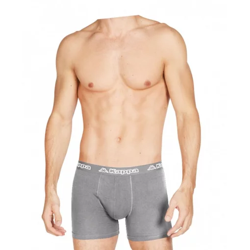 Труси-боксери Kappa Boxer Uomo Elastico Esterno logato сірий Чол L