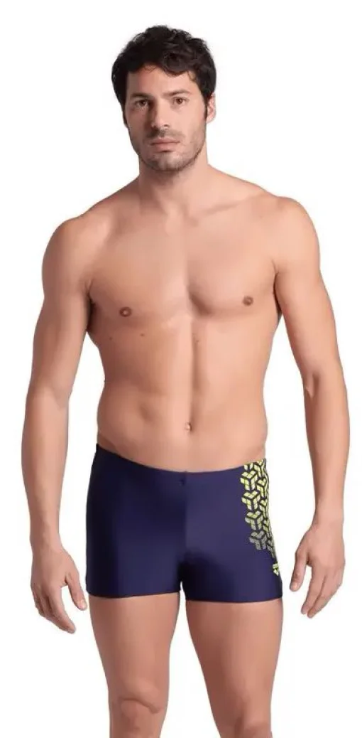 Плавки-шорти для чоловіків Arena KIKKO V SWIM SHORT темно-синій, жовтий Чол