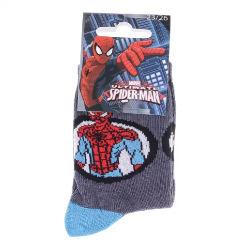 Шкарпетки SPIDER MAN BUSTE SPIDERMAN + ARAIGNEE сірий Діт 19-22,арт.43890147-6