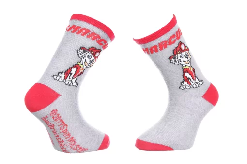 Шкарпетки PAW PATROL MARCUS сірий, червоний Діт 19-22, арт.43890847-8