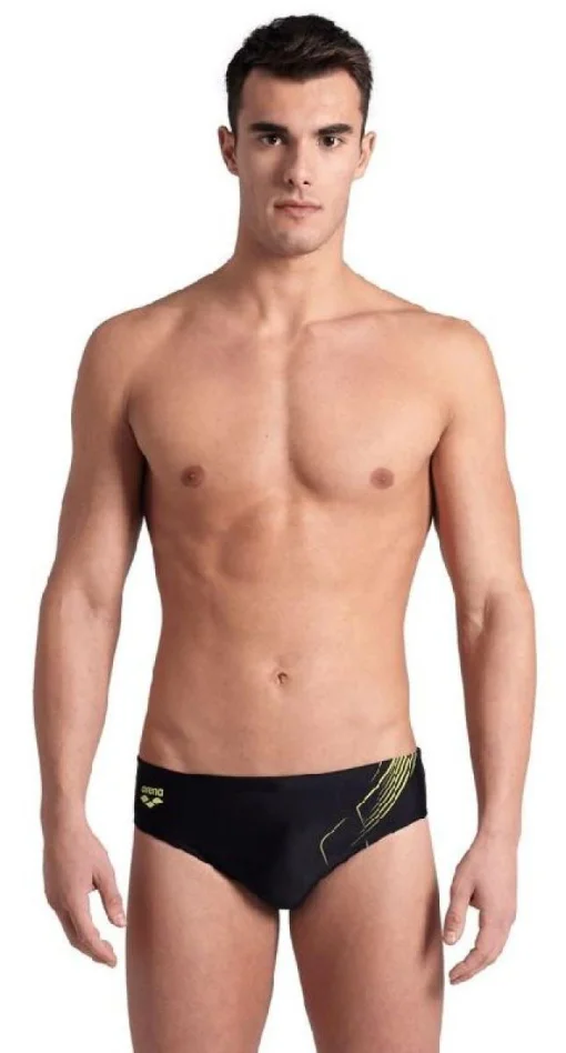 Плавки Arena DIVE SWIM BRIEF чорний, жовтий Чол 80