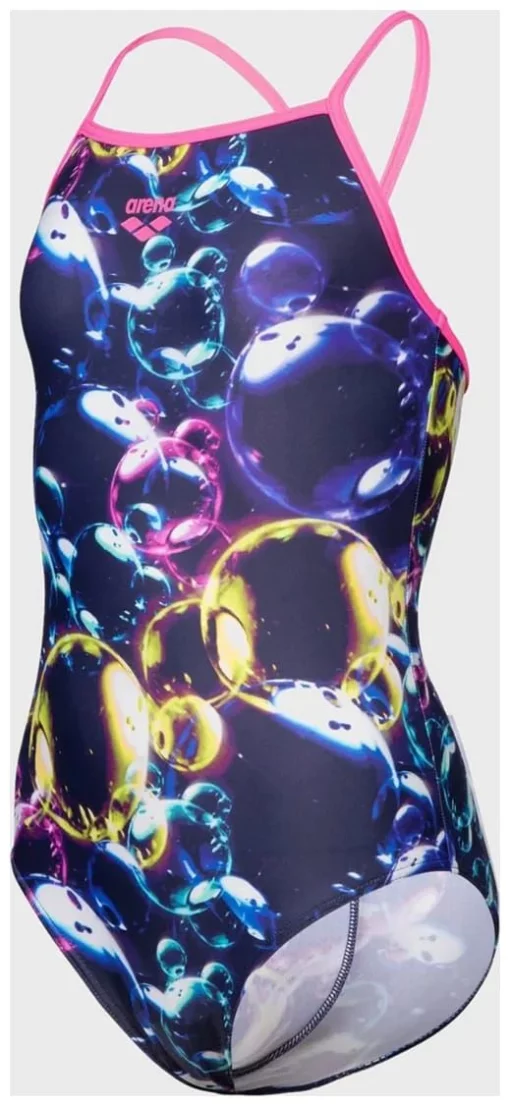 Купальник закритий для дівчат Arena SOAP BUBBLES SWIMSUIT LIGHT DR темно-синій Діт 152 см