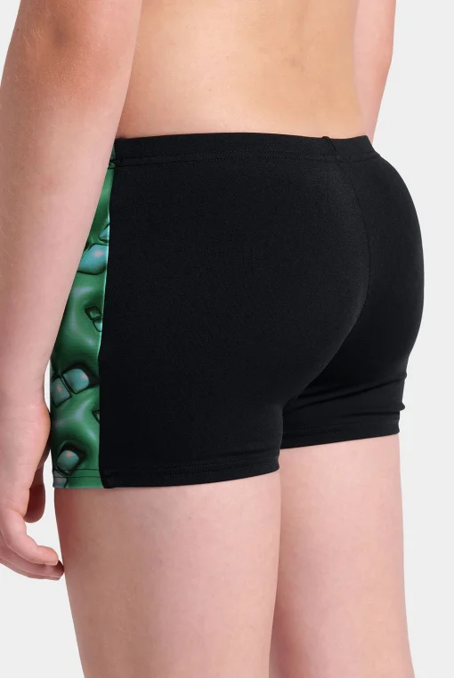 Плавки-боксери для хлопців Arena FOAM SWIM SHORT чорний, зелений, бірюзовий Діт