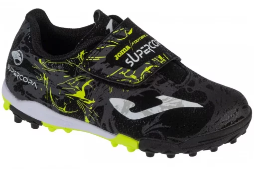 Сороконіжки дитячі Joma SUPER COPA чорний, салатовий Діт 34