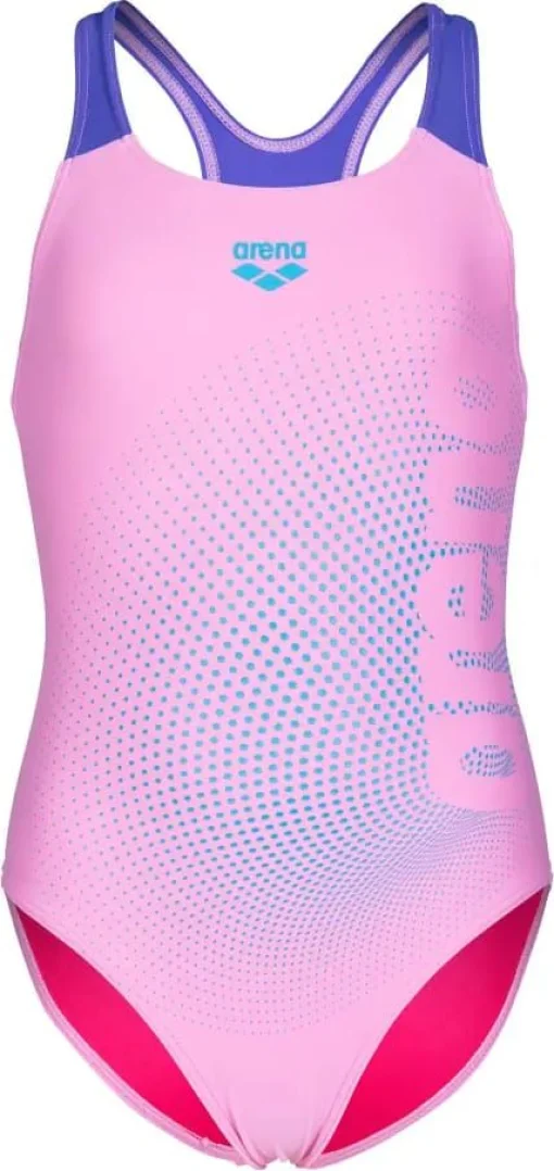 Купальник закритий для дівчат Arena DIM LIGHT SWIMSUIT SWIM PRO BA рожевий, фіолетовий дитячий 128 см (008104-980)