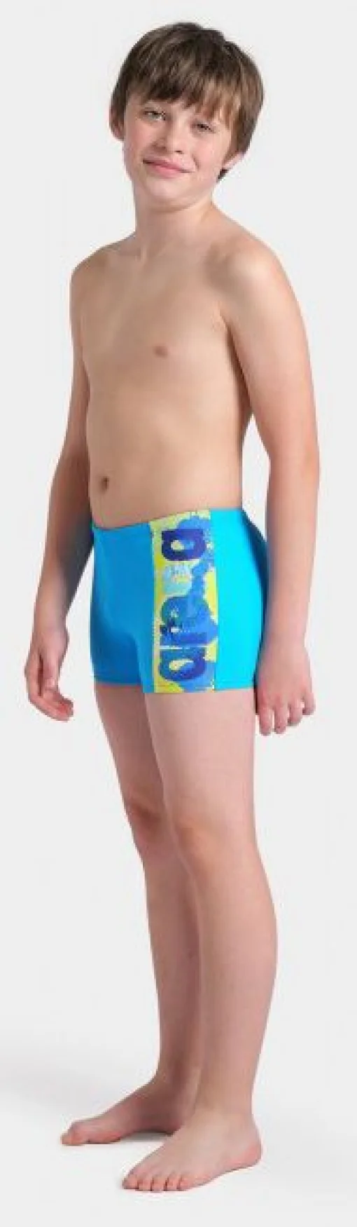 Плавки-боксери для хлопців Arena LIGHT TRICKS SWIM SHORT блакитний, салатовий, синій Діт 140 см