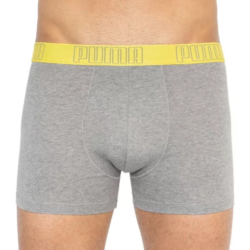 Труси-боксери Puma YD BOLD STRIPE BOXER 2P сірий, жовтий Чол S