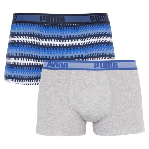 Труси-шорти Puma WORLDHOOD STRIPE TRUNK 2P синій, білий, сірий, чорний Чол S