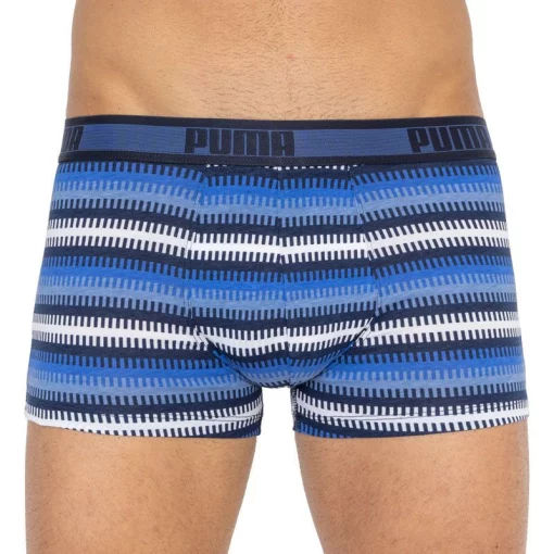Труси-шорти Puma WORLDHOOD STRIPE TRUNK 2P синій, білий, сірий, чорний Чол S