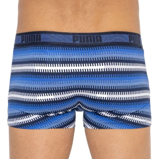 Труси-шорти Puma WORLDHOOD STRIPE TRUNK 2P синій, білий, сірий, чорний Чол S