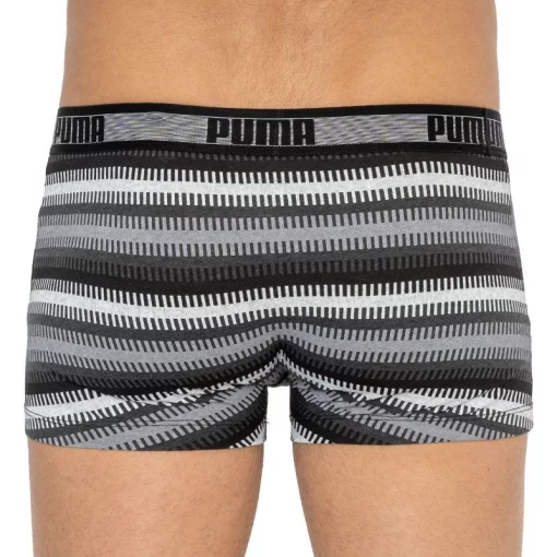 Труси-шорти Puma WORLDHOOD STRIPE TRUNK 2P сірий, білий, чорний Чол S