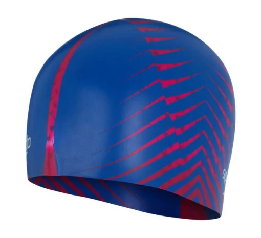 Шапка для плавання Speedo REV MOUD SILC CAP AU червоний, синій Уні OSFM