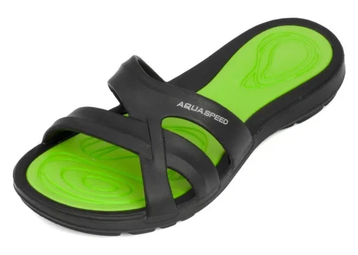 Шльопанці Aqua Speed PANAMA 6594 чорний, зелений Жін 36