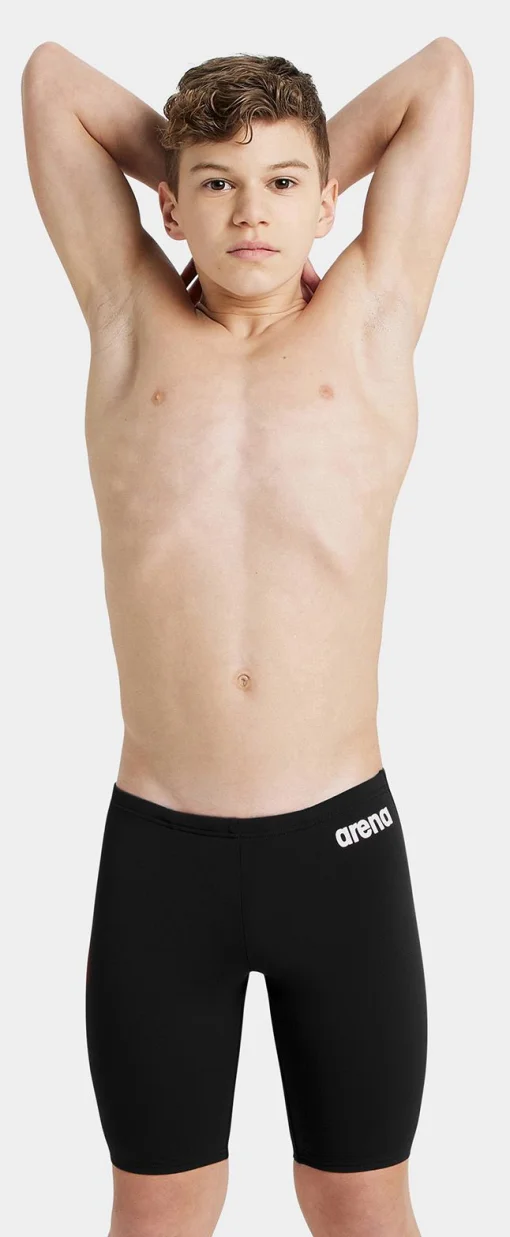 Плавки Arena TEAM SWIM JAMMER SOLID чорний, білий дитячий 152 см (004772-550)