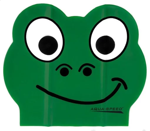 Шапка для плавання Aqua Speed ZOO FROG LATEX 5712 зелена жабка Діт OSFM