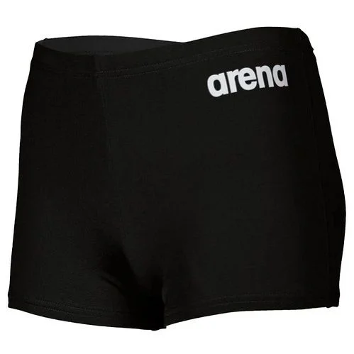 Плавки-боксери для хлопців Arena BOY'S TEAM SWIM SHORT SOLID чорний, білий Діт 128см