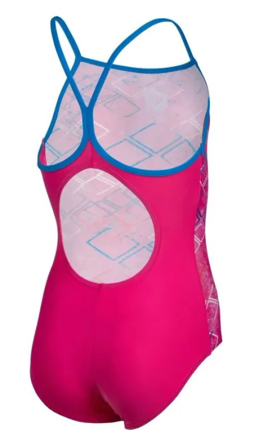 Купальник Arena DALY SWIMSUIT LIGHT DROP BACK рожевий, білий, блакитний Діт 128 см