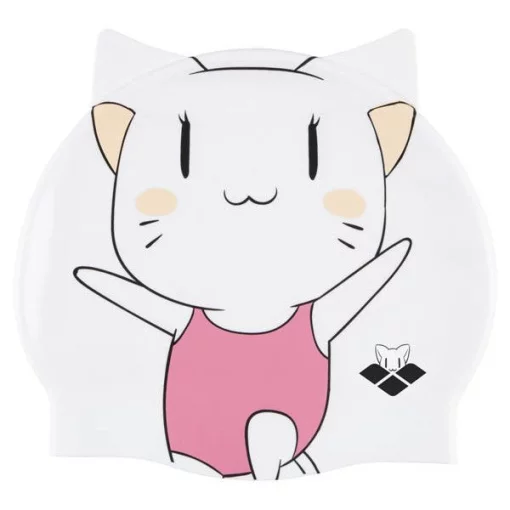 Шапка для плавання Arena FRIENDS KIDS SILICONE CAP білий, рожевий Діт OSFM