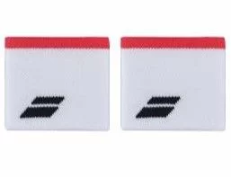Напульсники Babolat LOGO WRISTBAND WHITE/STRIKE RED