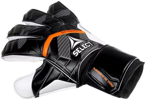 Рукавички воротарські Select GOALKEEPER GLOVES 03 YOUTH v25 чорний, білий Діт 4 (15,5 см)
