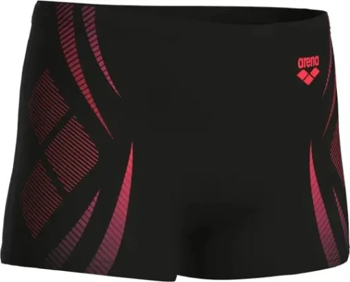 Плавки-шорти для хлопчиків Arena POSEIDONIA SWIM SHORT чорний, кораловий дитячий 164 см (009008-504)