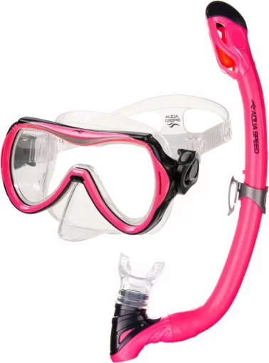 Набір маска і трубка Aqua Speed Alize + Samos 60311 рожевий Діт OSFM
