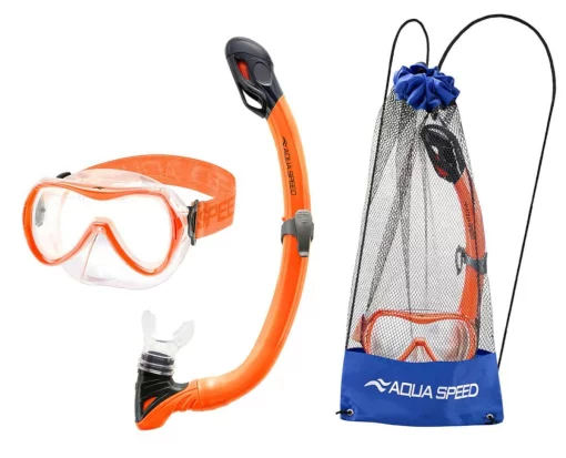 Набір маска і трубка Aqua Speed ALIZE FS + SAMOS 61090 помаранчевий Уні OSFM