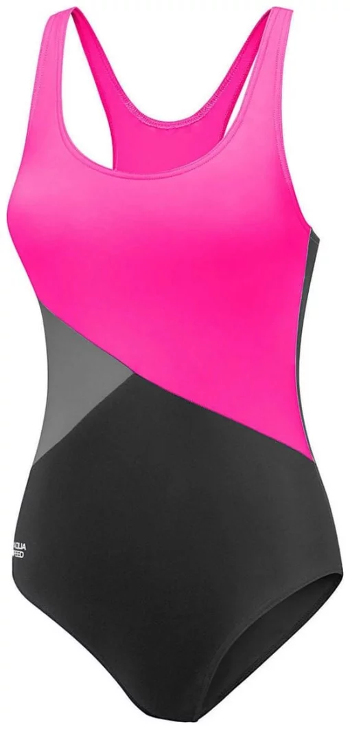 Купальник закритий для жінок Aqua Speed BELLA 61217 рожевий, чорний Жін 38