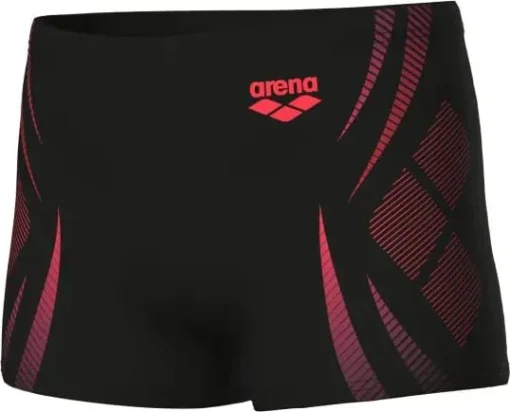 Плавки-шорти для хлопчиків Arena POSEIDONIA SWIM SHORT чорний, кораловий дитячий 164 см (009008-504)