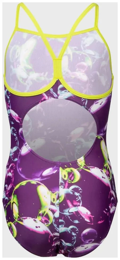 Купальник закритий для дівчат Arena SOAP BUBBLES SWIMSUIT LIGHT DR фіолетовий Діт 152 см