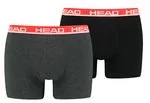 Труси-боксери Head BASIC BOXER 2P сірий, червоний Чол M
