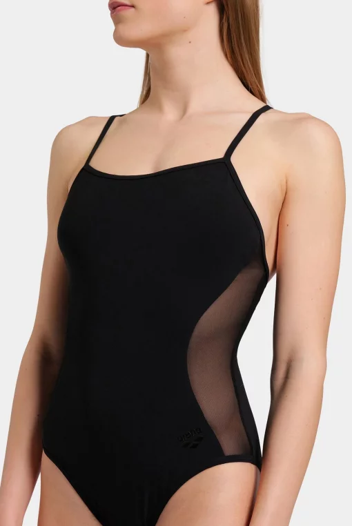 Купальник закритий для жінок Arena MESH PANELS SWIMSUIT CLOSED BA чорний Жін 44
