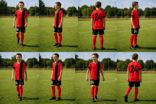 Дитяча футбольна форма X2 League (футболка+шорти), розмір M (червоний/чорний)
