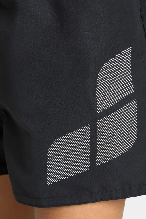 Шорти для плавання Arena BEACH SHORT LOGO R чорний, білий Діт