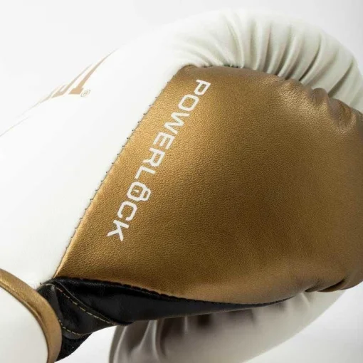 Боксерські рукавиці Everlast POWERLOCK 2R TRAINING GLOVE білий, золотий Уні 14 унцій