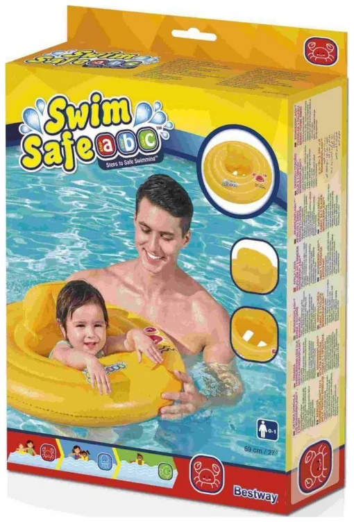 Плавальне сидіння зі спинкою Aqua Speed BESTWAY BABY SEAT 5657 69 см жовтий Діт age 0-1