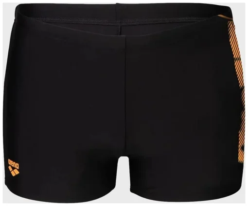 Плавки-шорти для чоловіків Arena BRIGHT GLARE SWIM SHORT чорний, помаранчевий Чол