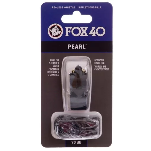 Свисток суддівський пластиковий FOX40-PEARL, чорний