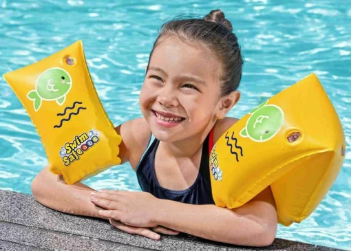 Нарукавники Aqua Speed ARMBANDS 5655 жовтий, зелений Діт 30x15 см