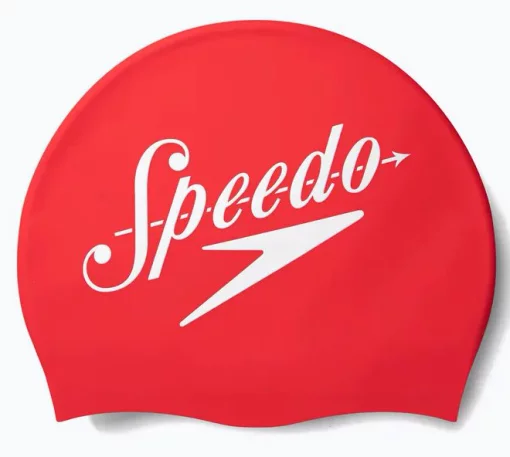 Шапка для плавання Speedo SLOGAN PRT CAP AU червоний, білий Уні OSFM