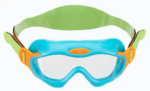 Окуляри-маска для плавання Speedo SEA SQUAD MASK JU бірюзовий, помаранчевий, салатовий Діт OSFM