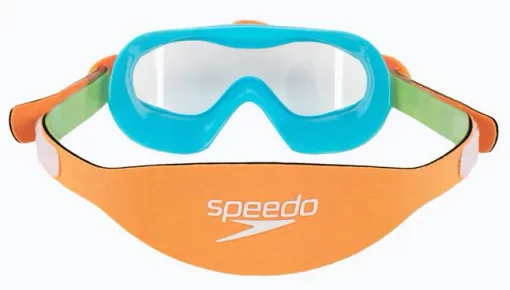 Окуляри-маска для плавання Speedo SEA SQUAD MASK JU бірюзовий, помаранчевий, салатовий Діт OSFM