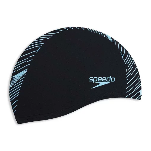 Шапка для плавання Speedo BOOM ULTRA PACE CAP чорний, синій Уні OSFM