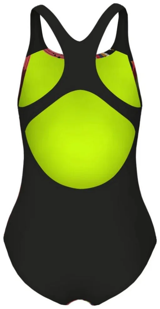 Купальник закритий для дівчат Arena PALETTE SWIMSUIT SWIM PRO BACK кораловий, чорний Діт 140 см