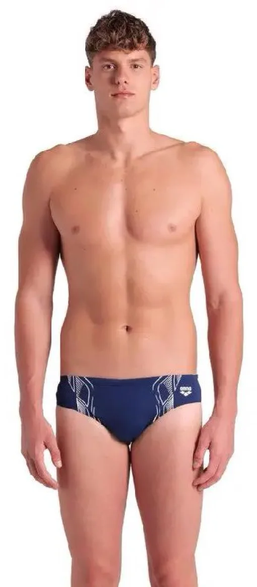 Плавки-сліпи для чоловіків Arena REFLECTING SWIM BRIEFS темно-синій, білий Чол 90