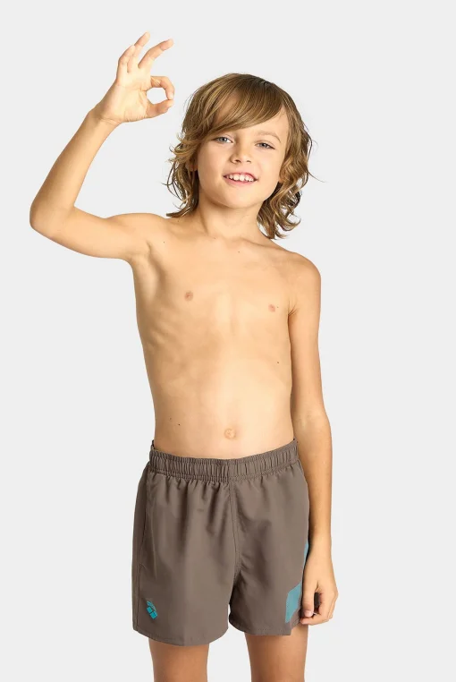 Шорти для плавання Arena BEACH SHORT LOGO R сірий, помаранчевий Діт 140см