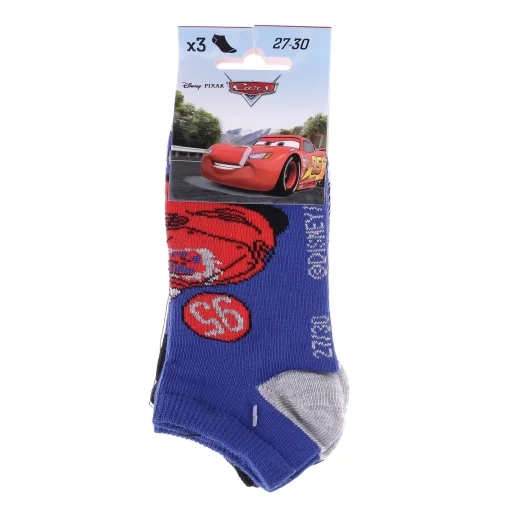 Шкарпетки CARS SOCKS 3P чорний, сірий, блакитний Діт 31-34 арт 83150679-1