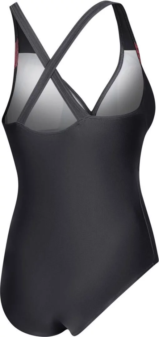 Купальник закритий для жінок Aqua Speed GRETA 5540 темно-сірий, рожевий Жін