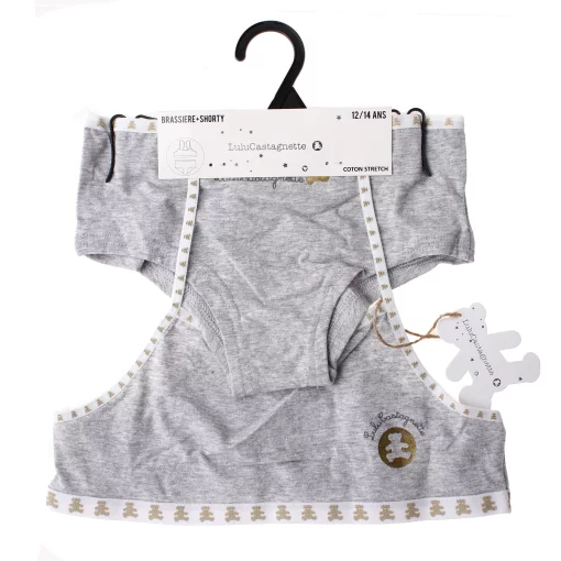 Топ і труси Lula Castagnette BRASSIERE&SHORTY X1 FILLE сірий Діт 6/8