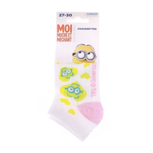 Шкарпетки MINNIE TETE MINION DANS COEUR білий, жовтий Діт 27-30 арт 83890431-7